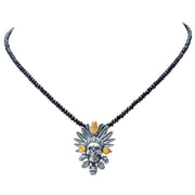 Collar Tlaltecuhtli, joya de plata .925, con espinela – Gabriela Sánchez