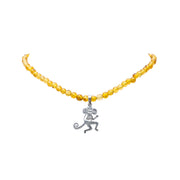 Collar Mono, joya de plata .925, con ámbar – Gabriela Sánchez