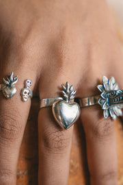 Anillo Corazón Fuego, joya de plata .925 – Gabriela Sánchez (vista 3)