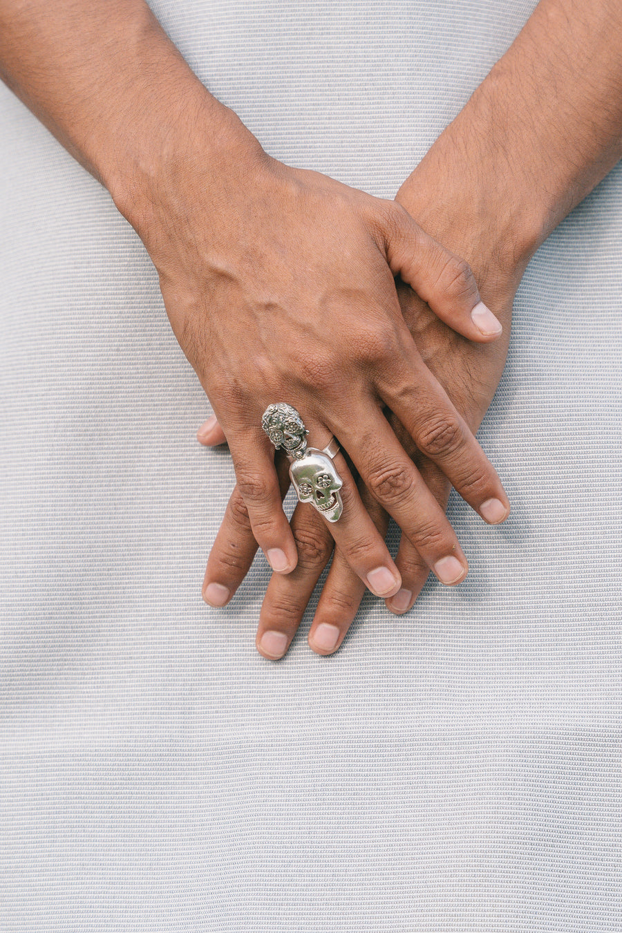 Anillo Calaveritas de Flor, joya de plata .925 – Gabriela Sánchez (vista 3)