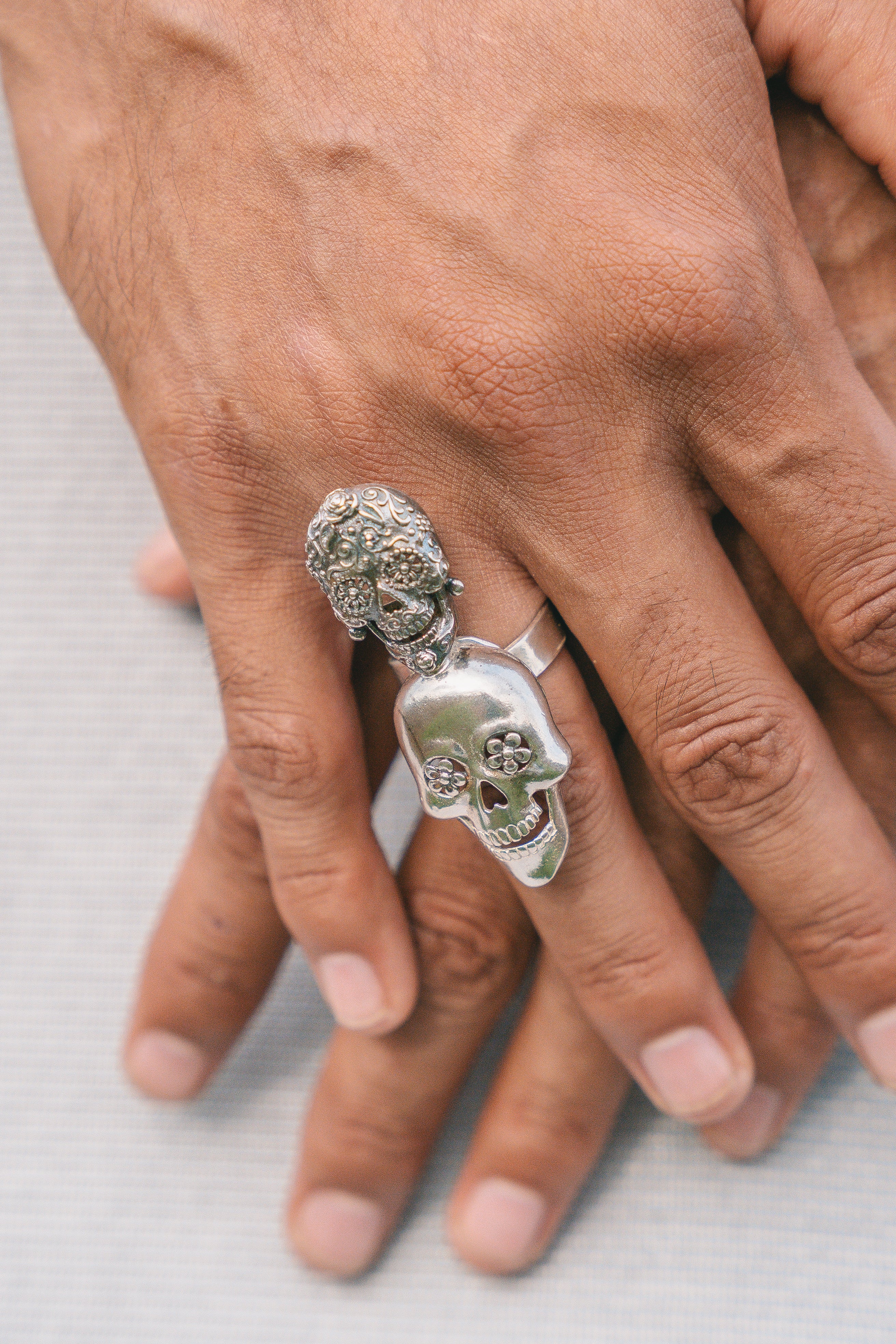 Anillo Calaveritas de Flor, joya de plata .925 – Gabriela Sánchez