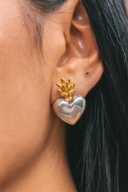 Aretes Mi corazón es Fuego, joya de plata .925 – Gabriela Sánchez (vista 2)