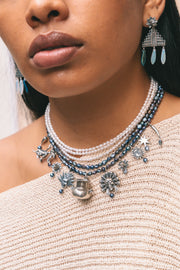Collar Tlamanalli, joya de plata .925, con perla – Gabriela Sánchez (vista 2)