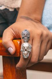 Anillo Calaveritas de Flor, joya de plata .925 – Gabriela Sánchez (vista 4)