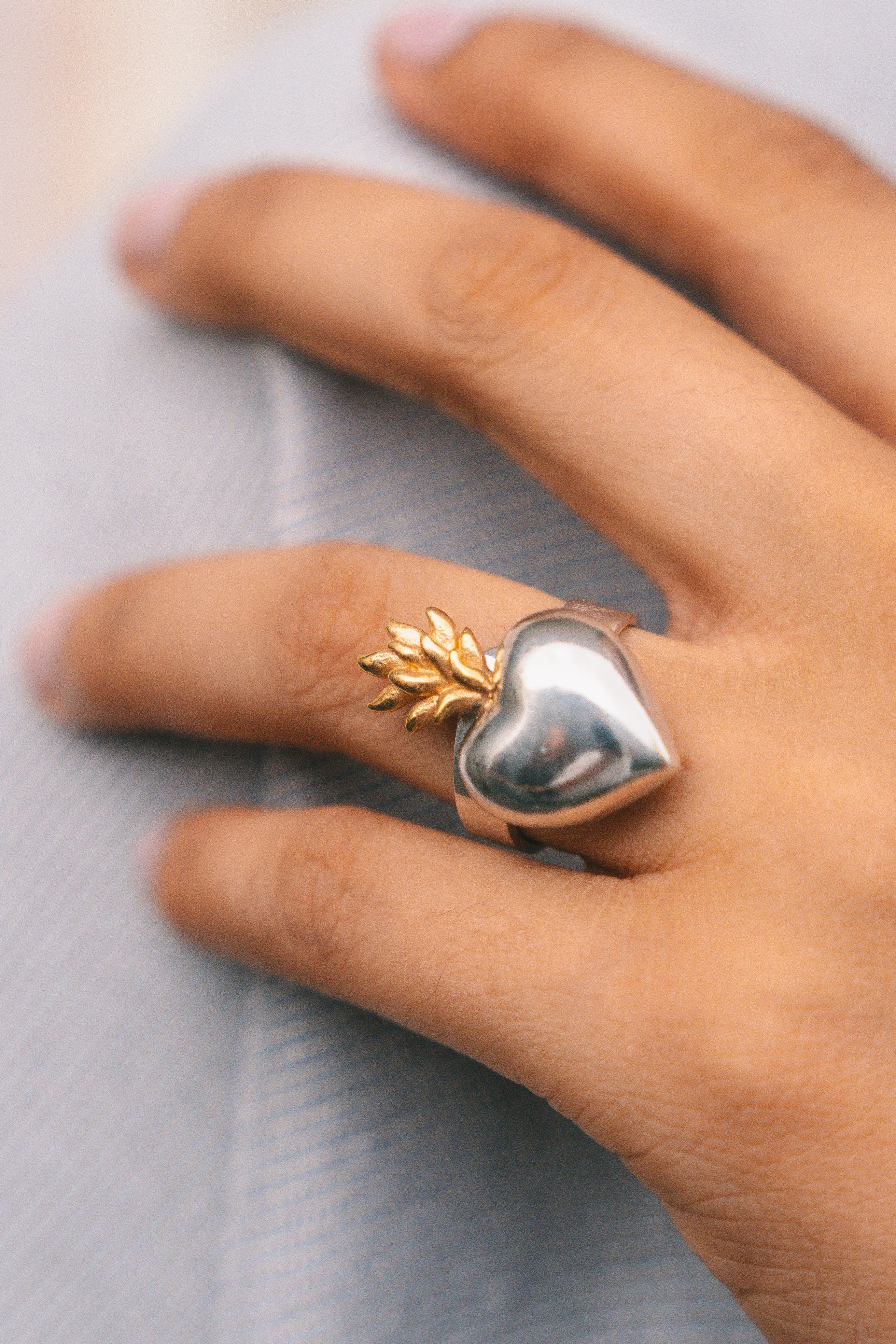 Anillo Mi Corazón es Fuego, joya de plata .925 – Gabriela Sánchez