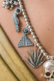 Collar Mictlán Sagrado, joya de plata .925 – Gabriela Sánchez (vista 8)