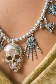 Collar Mictlán Sagrado, joya de plata .925 – Gabriela Sánchez (vista 4)