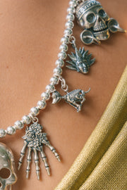 Collar Mictlán Sagrado, joya de plata .925 – Gabriela Sánchez (vista 5)
