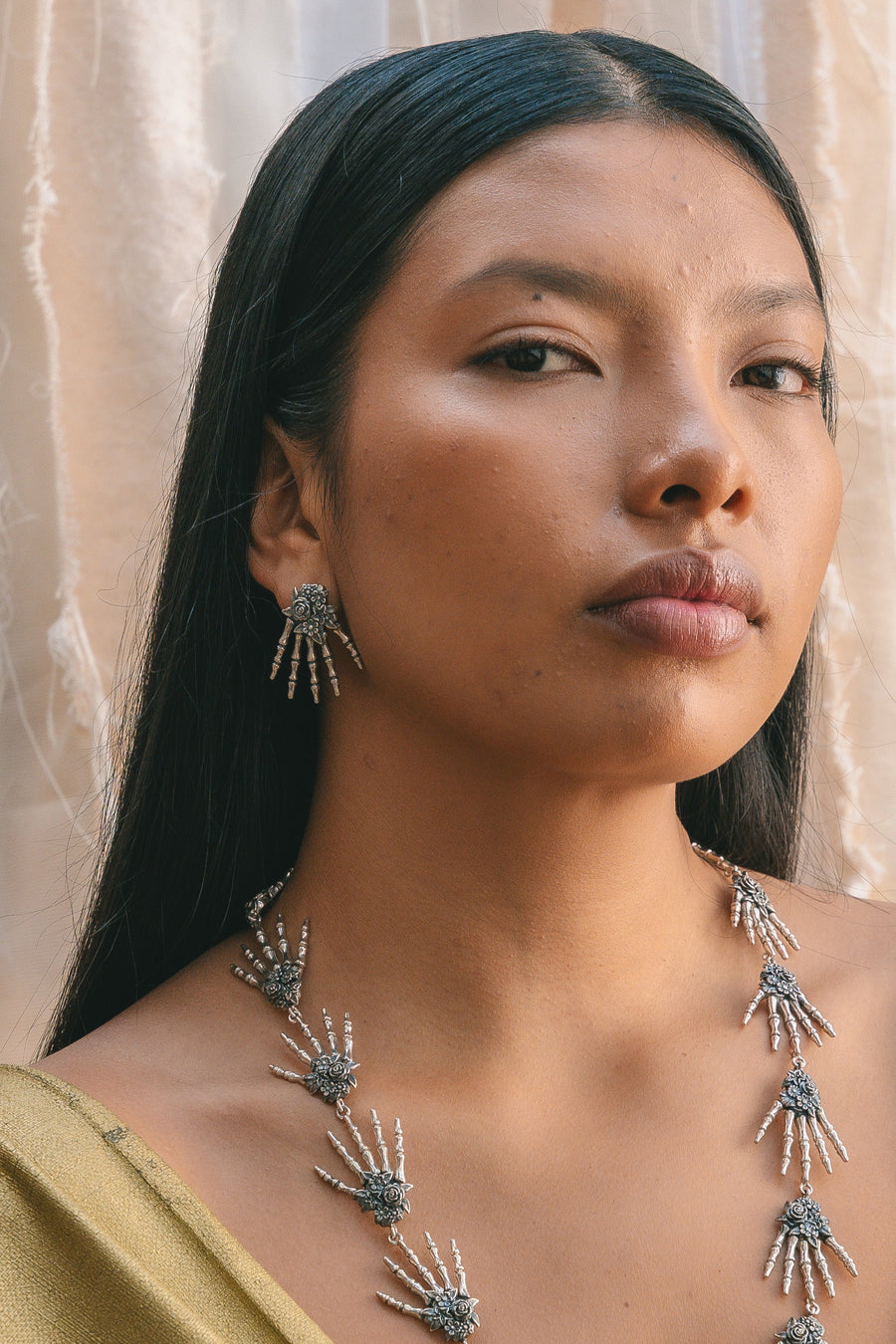 Aretes Caricia de Catrina, joya de plata .925 – Gabriela Sánchez (vista 4)