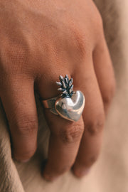 Anillo Corazón Fuego, joya de plata .925 – Gabriela Sánchez