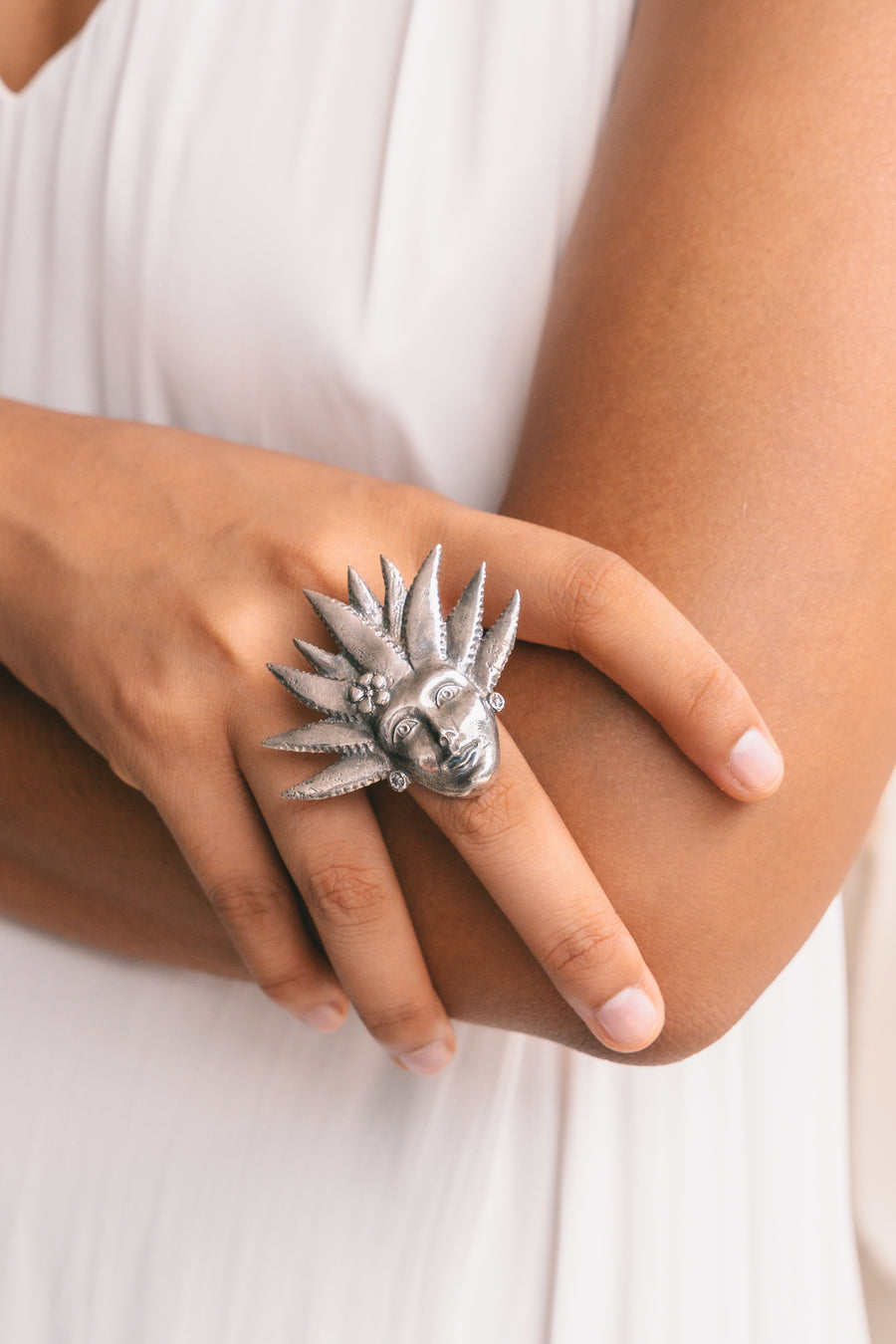 Anillo Mayahuel Rosa, joya de plata .925 – Gabriela Sánchez (vista 3)