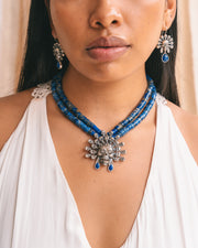 Collar Tzompantli Lapislázuli, joya de plata .925 – Gabriela Sánchez (vista 3)