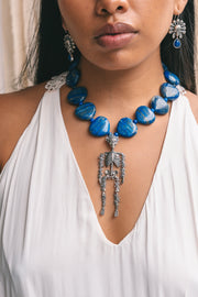Collar Te Busca mi Corazón, joya de plata .925, con lapislázuli – Gabriela Sánchez (vista 4)