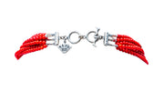 Collar Favor Divino, joya de plata .925, con coral y cuarzo turmalinado – Gabriela Sánchez (vista 8)