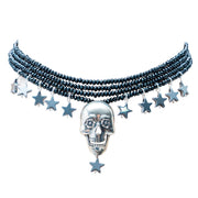 Collar Firmamento, joya de plata .925, con espinela y hematita – Gabriela Sánchez