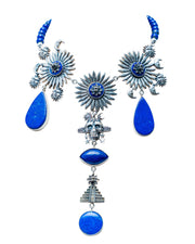 Collar Conexión Sagrada, joya de plata .925, con lapislázuli – Gabriela Sánchez (vista 2)