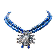 Collar Tzompantli Lapislázuli, joya de plata .925 – Gabriela Sánchez