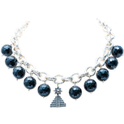 Collar Ciudad Prehispánica, joya de plata .925, con ónix – Gabriela Sánchez (vista 2)