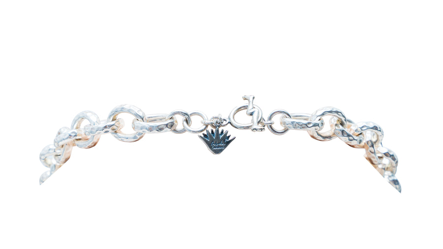 Collar Ciudad Prehispánica, joya de plata .925, con ónix – Gabriela Sánchez (vista 4)