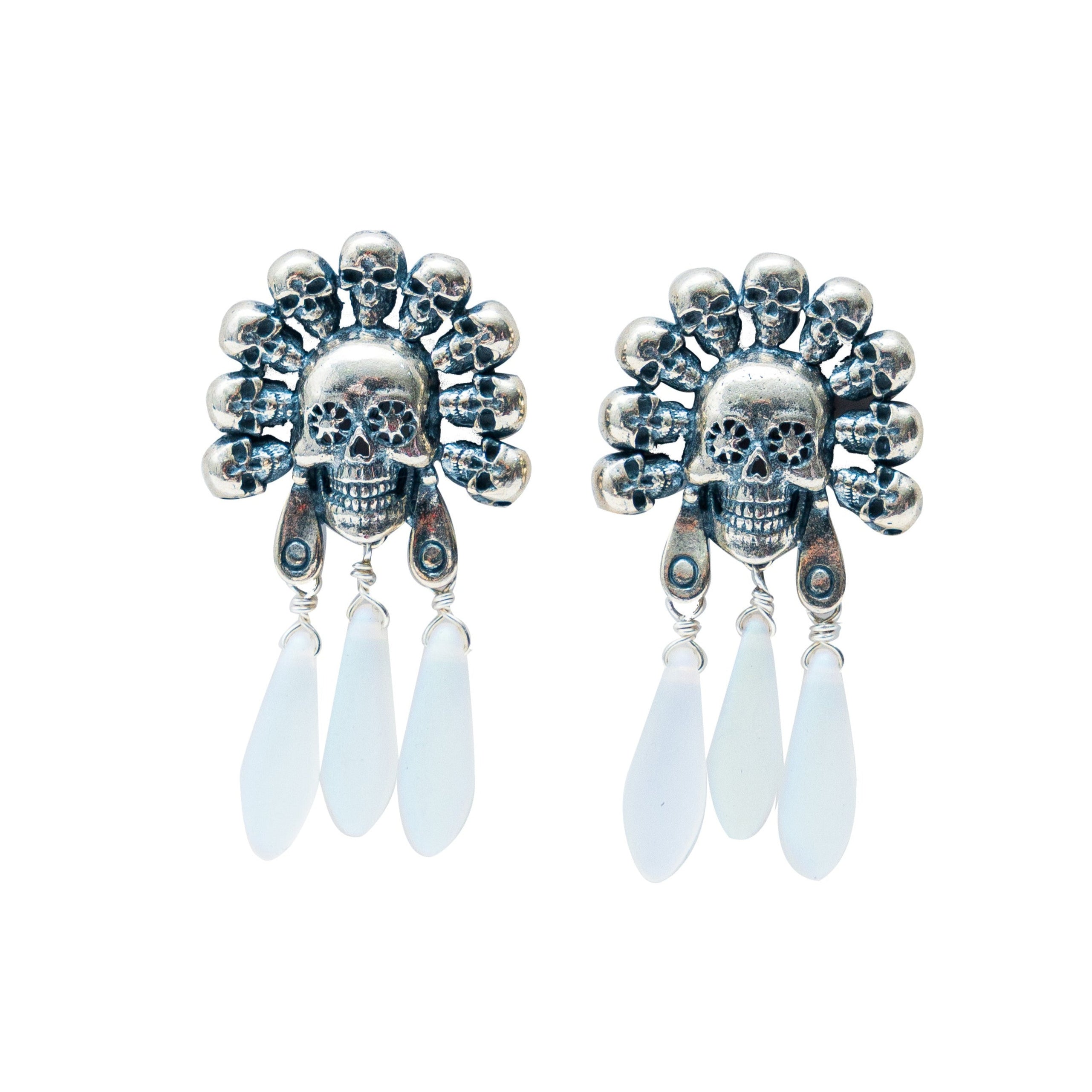Aretes Calaverita de Luz, joya de plata .925 – Gabriela Sánchez
