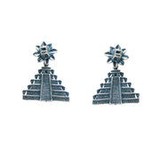 Aretes Eclipse Prehispánico, joya de plata .925 – Gabriela Sánchez (vista 3)