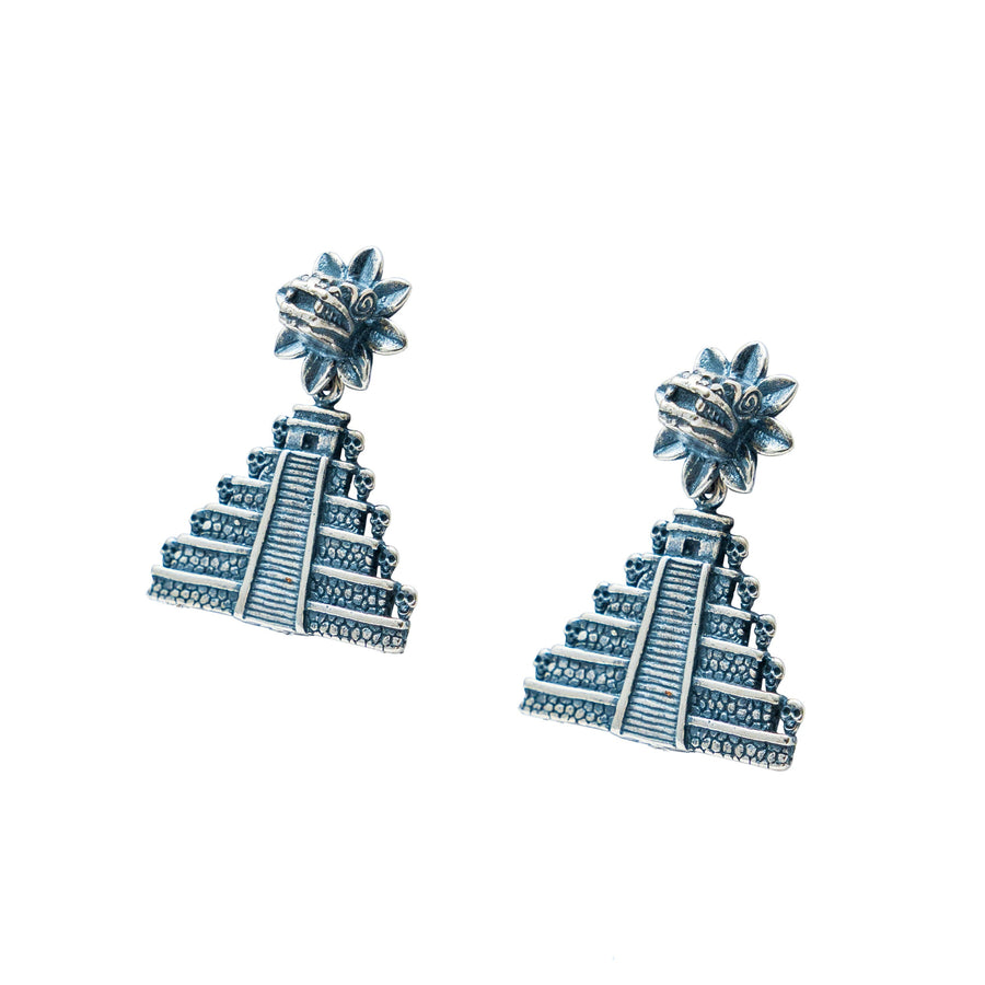 Aretes Eclipse Prehispánico, joya de plata .925 – Gabriela Sánchez