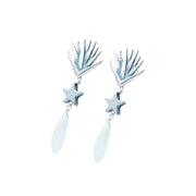 Aretes Estrella y Espina, joya de plata .925, con hematita – Gabriela Sánchez (vista 3)