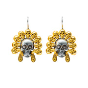 Aretes Tzompantli Dorado, joya de plata .925 – Gabriela Sánchez (vista 3)