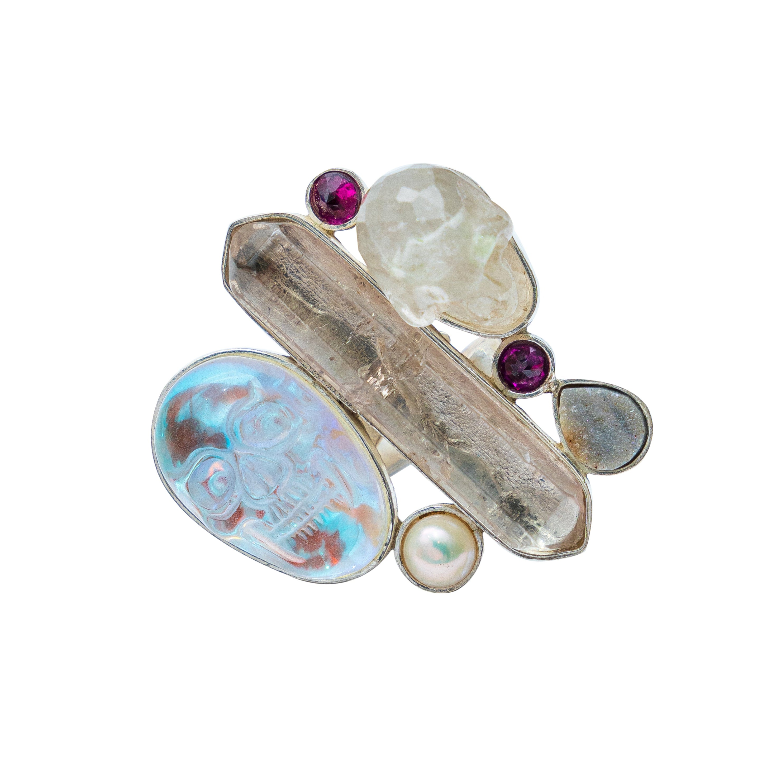 Anillo Raíces Sagradas, joya de plata .925, con cuarzo – Gabriela Sánchez (vista 2)