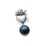 Anillo Copal y Cacao, joya de plata .925, con ónix – Gabriela Sánchez (vista 2)