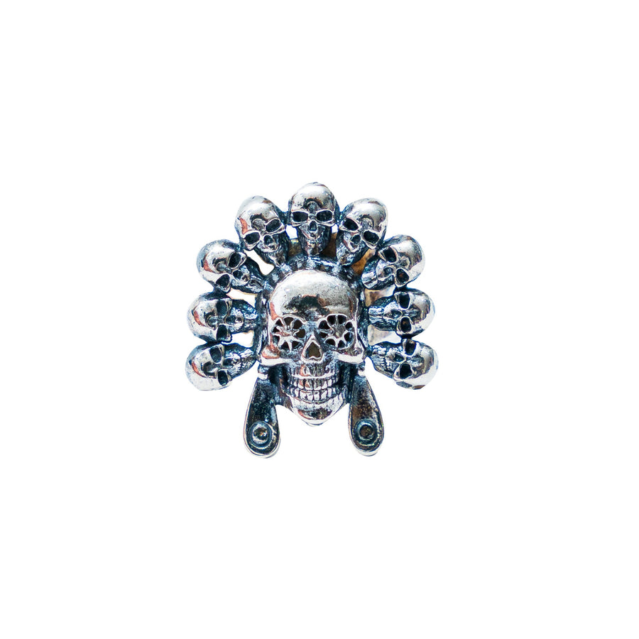 Anillo Dios Mictlán, joya de plata .925 – Gabriela Sánchez