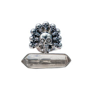 Anillo Cuarzo doble punta con Cráneo, joya de plata .925 – Gabriela Sánchez