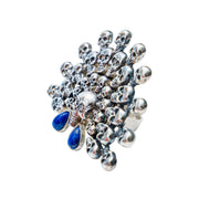Anillo Tzompantli Lapislázuli, joya de plata .925 – Gabriela Sánchez (vista 4)