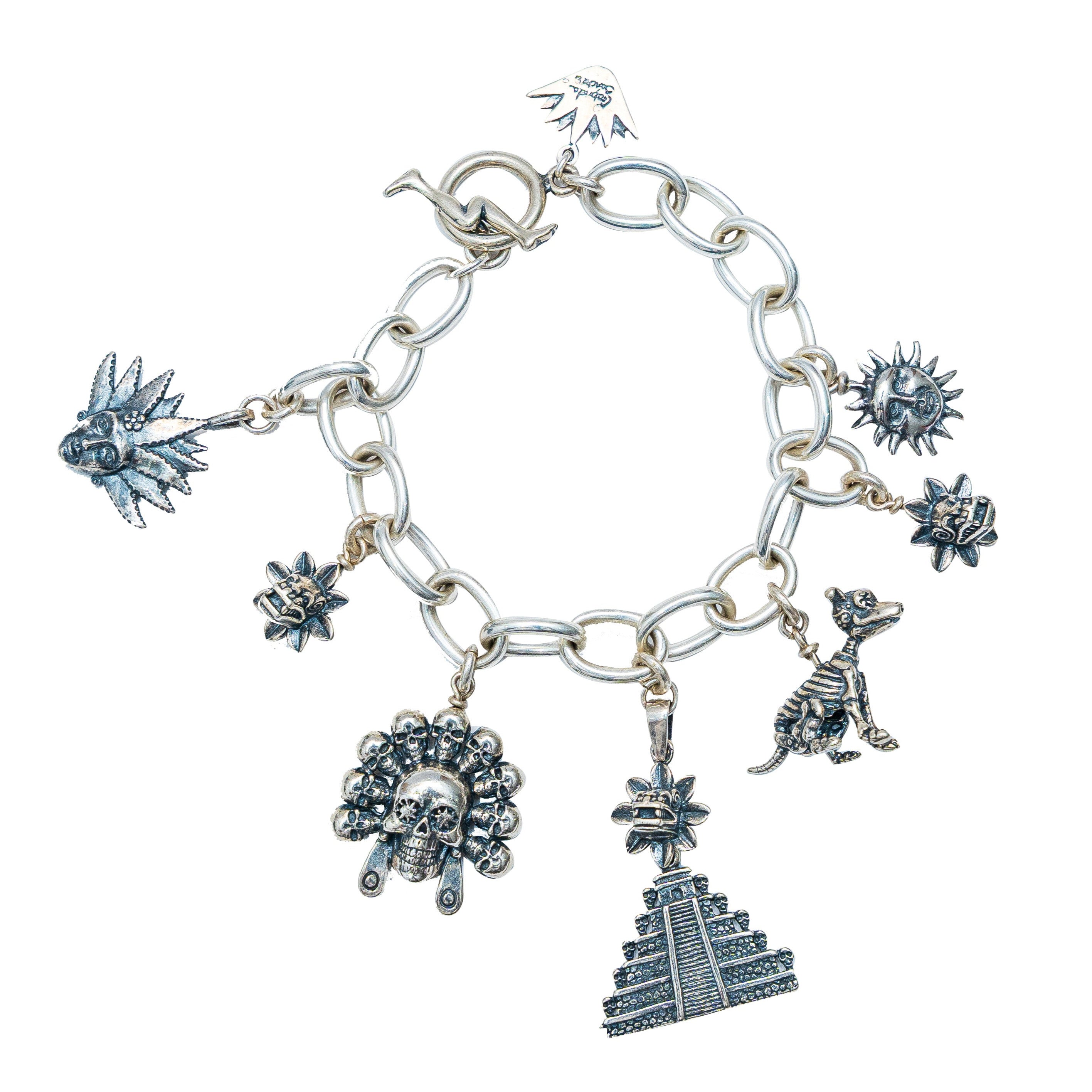 Brazalete Mictlán Sagrado, joya de plata .925 – Gabriela Sánchez