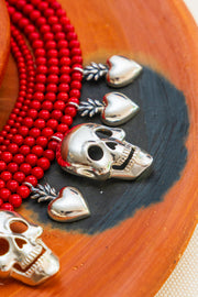 Collar Amor sin Sacrificio, joya de plata .925, con coral – Gabriela Sánchez (vista 4)