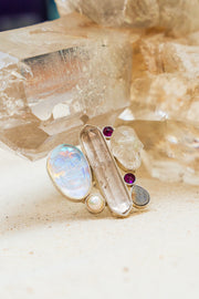Anillo Raíces Sagradas, joya de plata .925, con cuarzo – Gabriela Sánchez (vista 5)