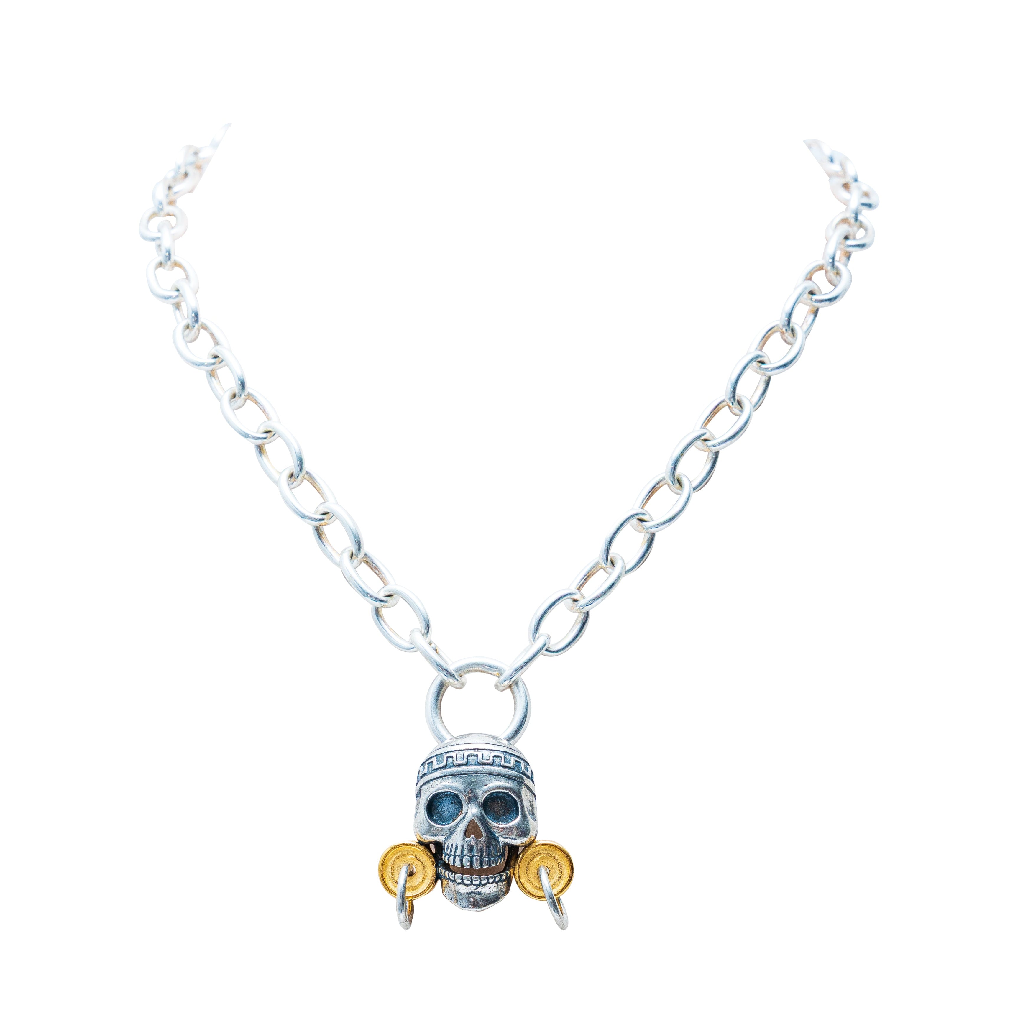 Collar Cráneo Solar, joya de plata .925 – Gabriela Sánchez (vista 2)