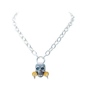 Collar Cráneo Solar, joya de plata .925 – Gabriela Sánchez (vista 2)
