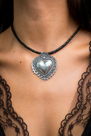 Collar Corazón del Día de Muertos, joya de plata .925 – Gabriela Sánchez