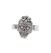 Anillo Calavera Ojos Corazón Chica