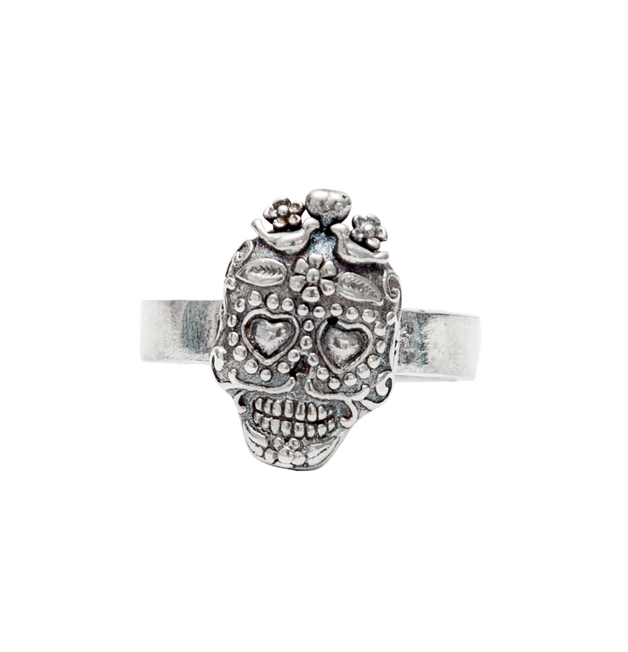 Anillo Calavera Ojos Corazón Chica