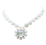 Collar Amor Profundo, joya de plata .925, con perla y cuarzo – Gabriela Sánchez