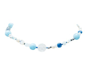 Collar Amor Infinito Azul, joya de plata .925, con aquamarina y fluorita – Gabriela Sánchez (vista 8)