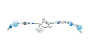 Collar Amor Infinito Azul, joya de plata .925, con aquamarina y fluorita – Gabriela Sánchez (vista 9)