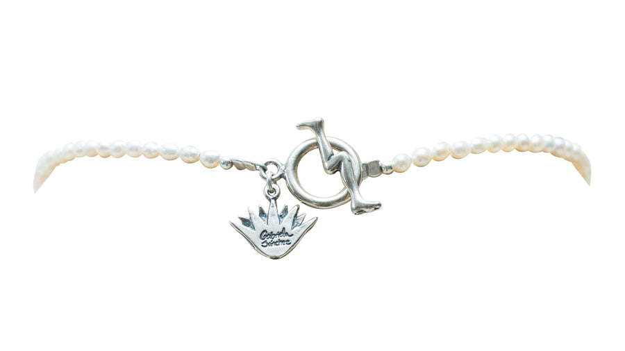 Collar Corazón de Protección Niño, joya de plata .925, con perla y cuarzo – Gabriela Sánchez (vista 4)