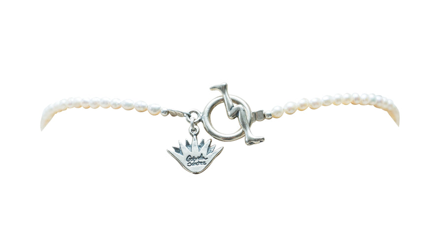 Collar Siempre Libre, joya de plata .925, con perla – Gabriela Sánchez (vista 4)