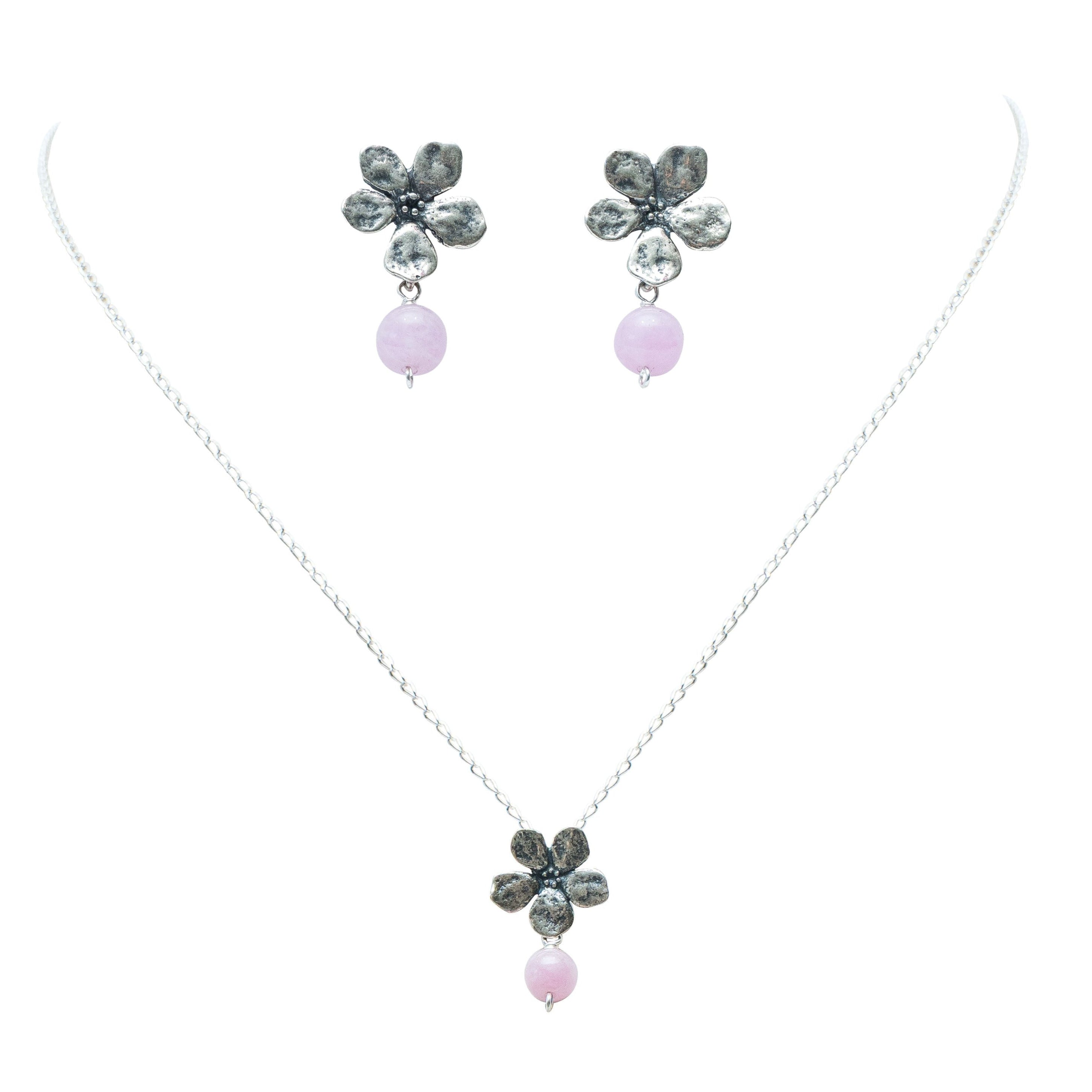 Set La Belleza del Alma, joya de plata .925, con kunzita – Gabriela Sánchez