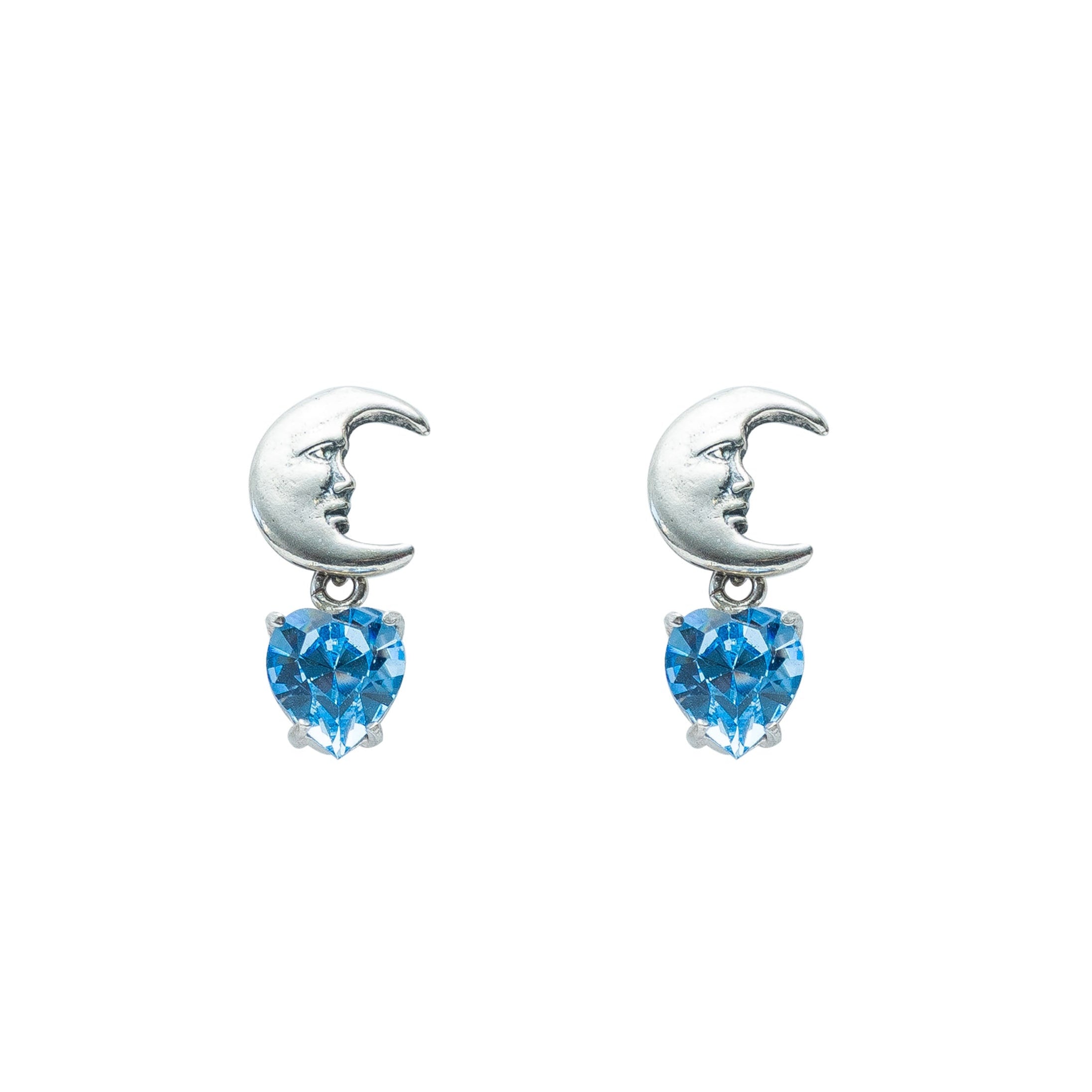 Aretes Alma Lunar, joya de plata .925, con cristal Swarovski – Gabriela Sánchez