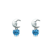 Aretes Alma Lunar, joya de plata .925, con cristal Swarovski – Gabriela Sánchez