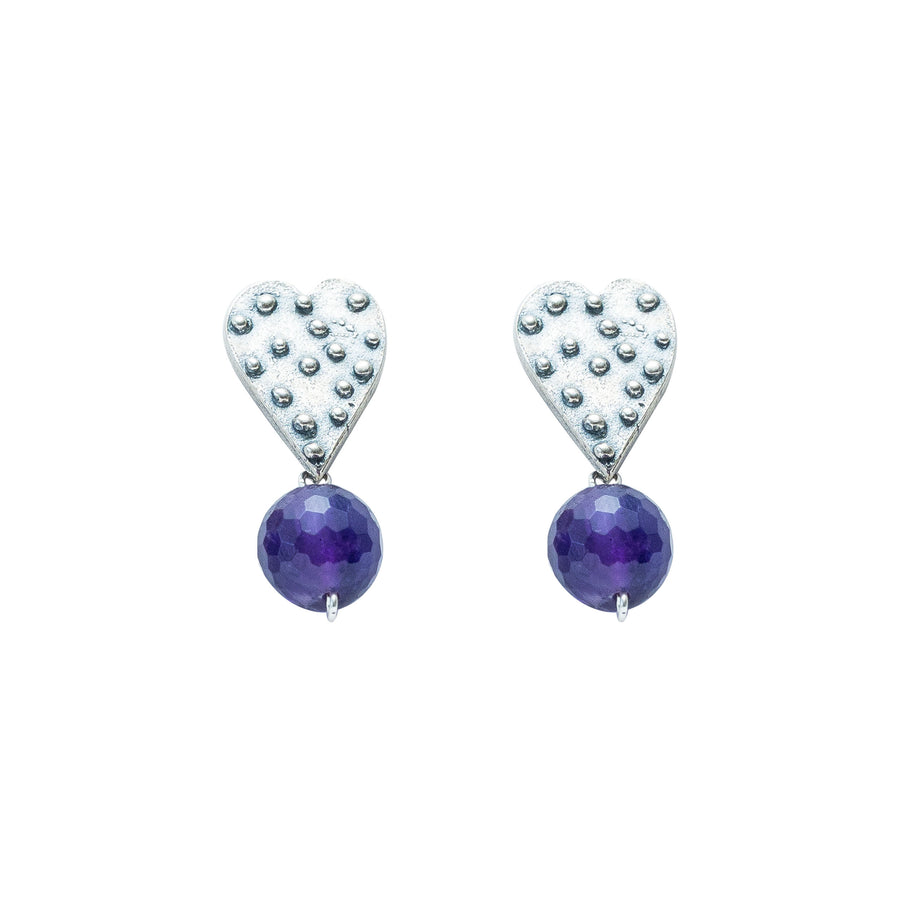 Aretes Amor Amatista, joya de plata .925 – Gabriela Sánchez